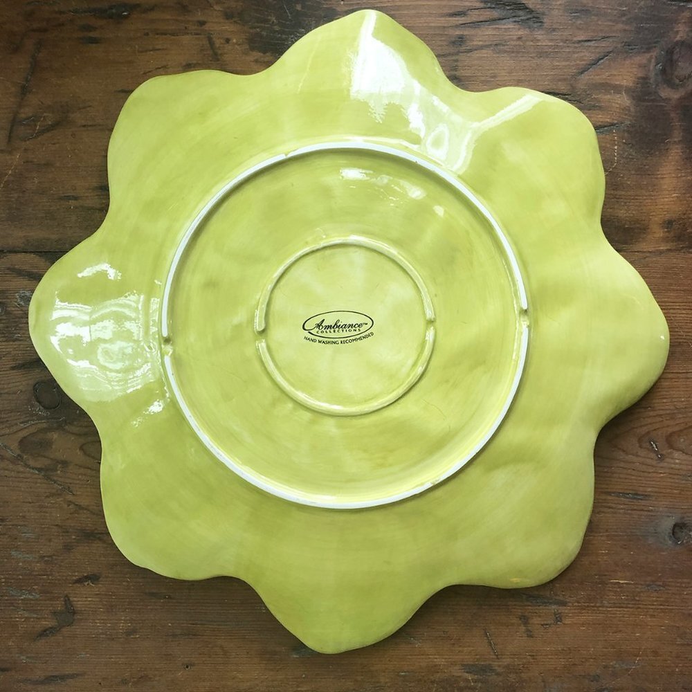 Neiman Marcus Lily Ambience Collection Lime Green Serving Plate - Picture 3 of 3